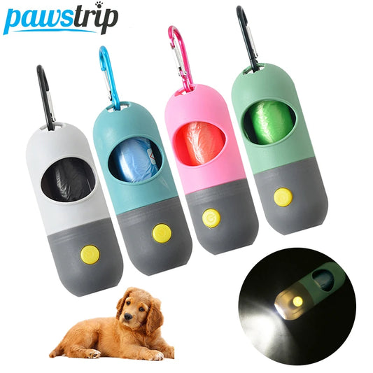 🐾💡 Dispensador de Bolsas para Desechos de Mascotas con Luz LED - Práctico y Funcional para Perros y Gatos 🌙