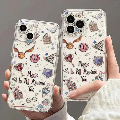 🧙✨ Funda de Teléfono con Varita de Art Potter - Transparente y Protectora ✨📱