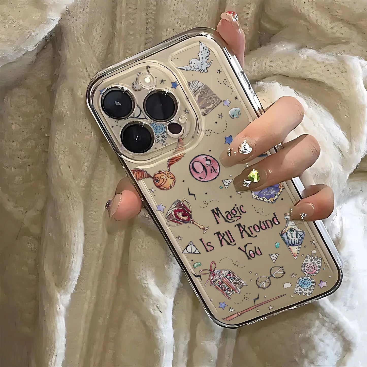 🧙✨ Funda de Teléfono con Varita de Art Potter - Transparente y Protectora ✨📱