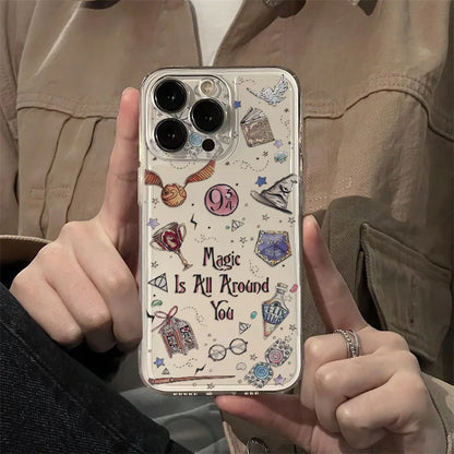 🧙✨ Funda de Teléfono con Varita de Art Potter - Transparente y Protectora ✨📱