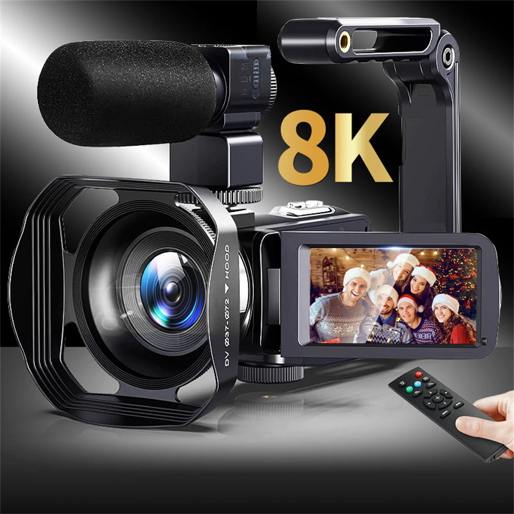 🎥 Cámara 8K 64MP 60FPS con Pantalla Táctil 3" y Zoom 18x 📱🌐