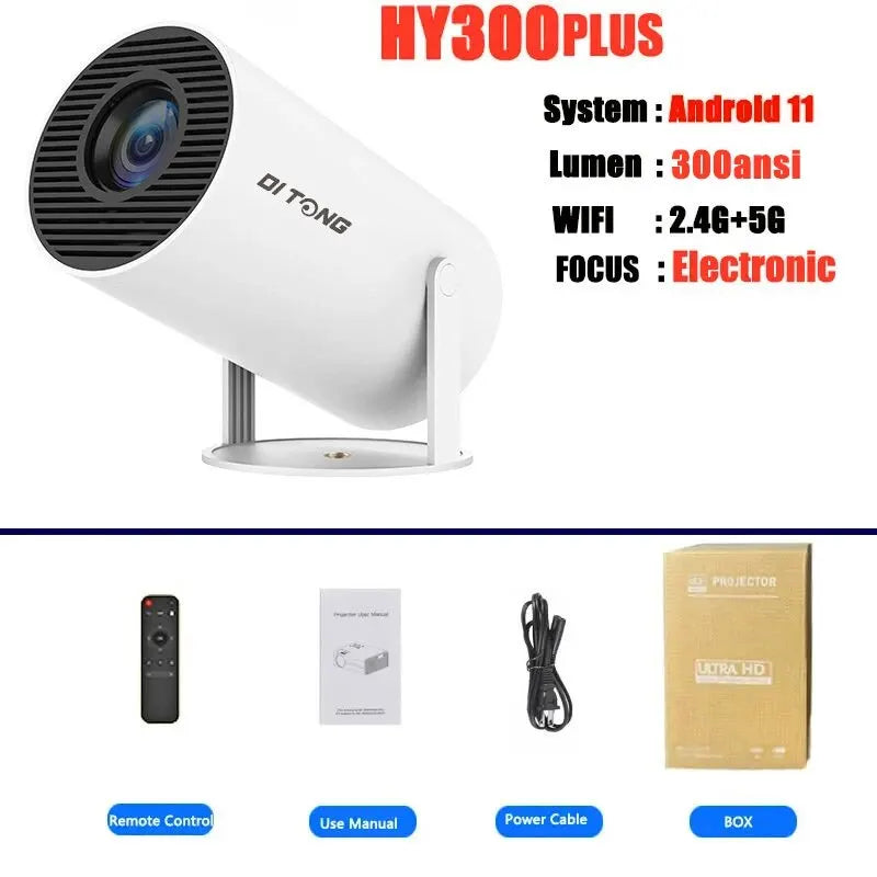 Proyector DITONG HY300 Plus 📽️ HD 720P | Android 📱 | WiFi 🌐 | LED 💡